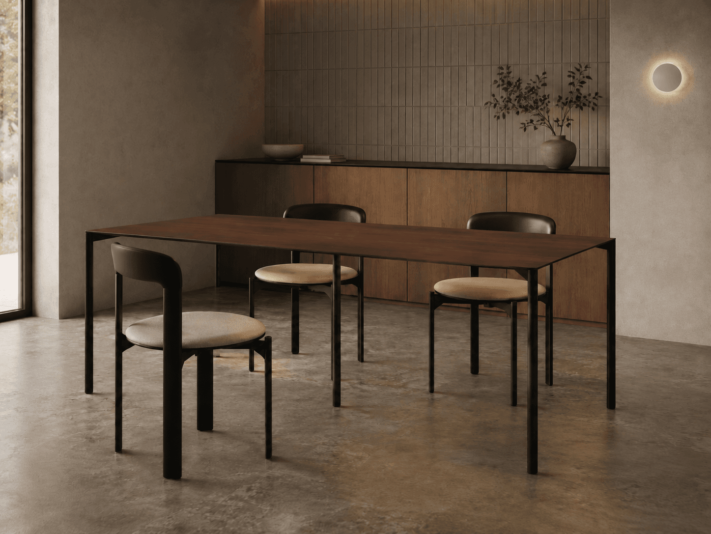 A DSGN table in a mid-floor apartment